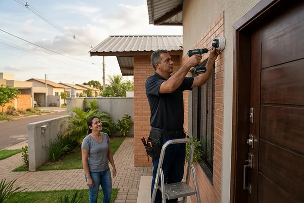 Casa em Araguaína com dispositivos de segurança visíveis.